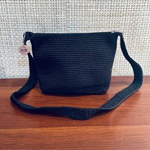VTG 2000s Black The Sak Crochet Shoulder Bag #2